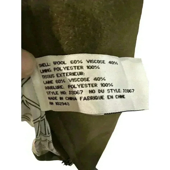 Anthropologie Tulle Wool Blend Long Pea Coat Size M, Pre-Owned - Picture 8 of 8